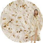 Woman wearing tortilla blanket 